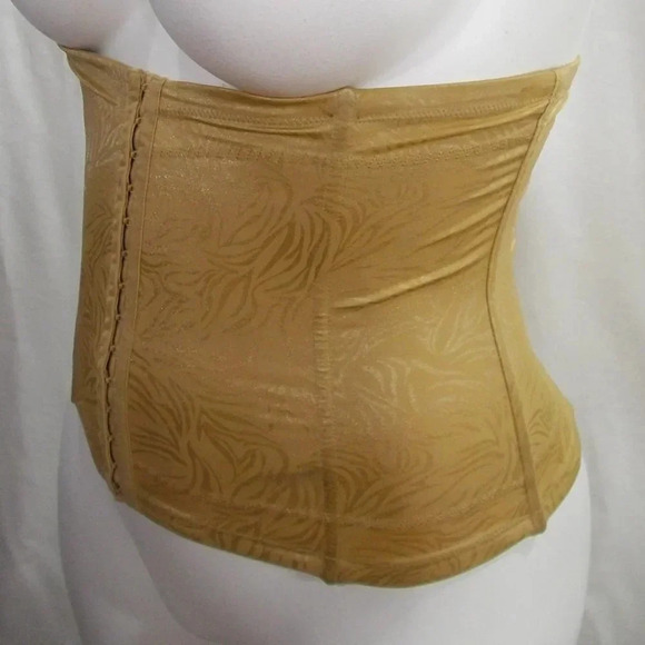 SMALL Maidenform 83067 Jacquard Satin Waist Cincher Nude - Picture 3 of 4